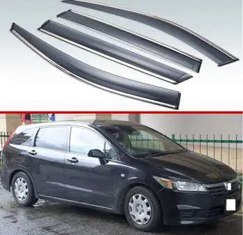 За Honda Stream 2000-2014 пластмасова външна козирка отдушник нюанси прозорец слънце дъжд охрана дефлектор 4бр