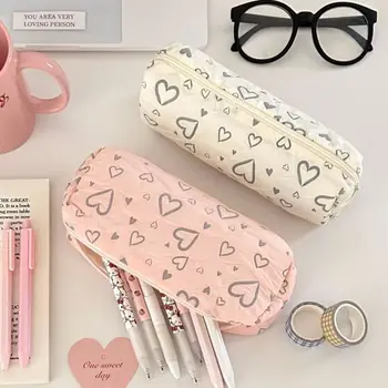 Любовна чанта за писалка Student Ins Girl Heart Високо ниво на външен вид Нова чанта за канцеларски материали с голям капацитет