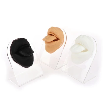 мек силиконов модел за уста и ухо за пиърсинг на лице Симулация на модел на симулатор Подпори за показване на дисплей за бижута Бижута Нос Устни Бижута