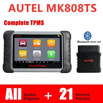 Най-добро качество Autel MaxiCOM MK808TS Инструмент за автоматична диагностика TPMS скенер с пълен TPMS и инструмент за програмиране на сензори OBD2 скенер