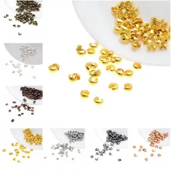 Находки за бижута Diy 3/4/5mm Злато/Сребро/Бронз/Сребърен тон Метални мъниста за изработка на бижута