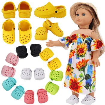 Обувки за кукли Сандали Fit 18Inch American Doll&43Cm Reborn Baby Doll Дрехи Аксесоари Играчки за момичета, подаръци за нашето поколение