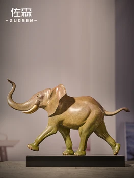 Орнаментите за слонове привличат богатство, медни занаяти в хола, нови декорации за дома в китайски стил