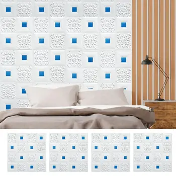 Панел текстурирани стена Decal 3d декоративни пилинг стик стена плочки самозалепващи пяна стикер за кухня Backsplash за стилен