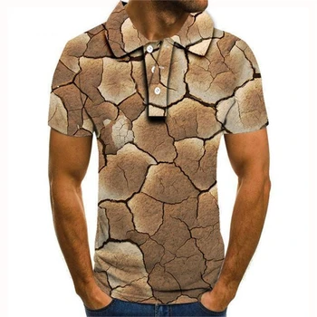 Поло риза за мъже 3d Aridity печат мъжки поло риза окото дишаща ревера отгоре случайни риза мода къс ръкав мъжко облекло