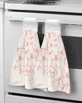 Пролетни цветя Проста кърпа за ръце Микрофибърни висящи кърпички Кърпа Прибори за хранене Почистваща кърпа Баня Кухненски инструменти Аксесоари