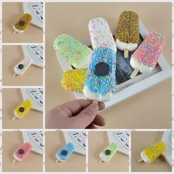 Ръчно изработен фалшив Popsicle може да бъде поставен Popsicle PU детски играчки меки летни настолни орнаменти храна подпори
