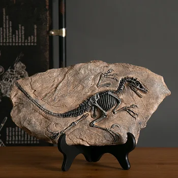 Творчески динозавър фосилна смола занаят ретро животински декорация статуя миниатюрни вътрешен хол декорация сувенир дома подарък