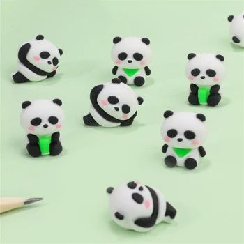 Усърдна панда 3D гумички Creative Cartoon молив гума за деца Kawaii канцеларски материали празник подарък ученически награди училище