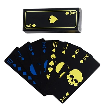 Флуоресцентни PVC карти за игра Магически водоустойчив покер блясък в тъмното Бар парти 2023 Ново
