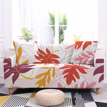 Цветни листа печат еластичен диван покритие за хол All Inclusive участък диван покритие възглавница капак диван Housse канапе